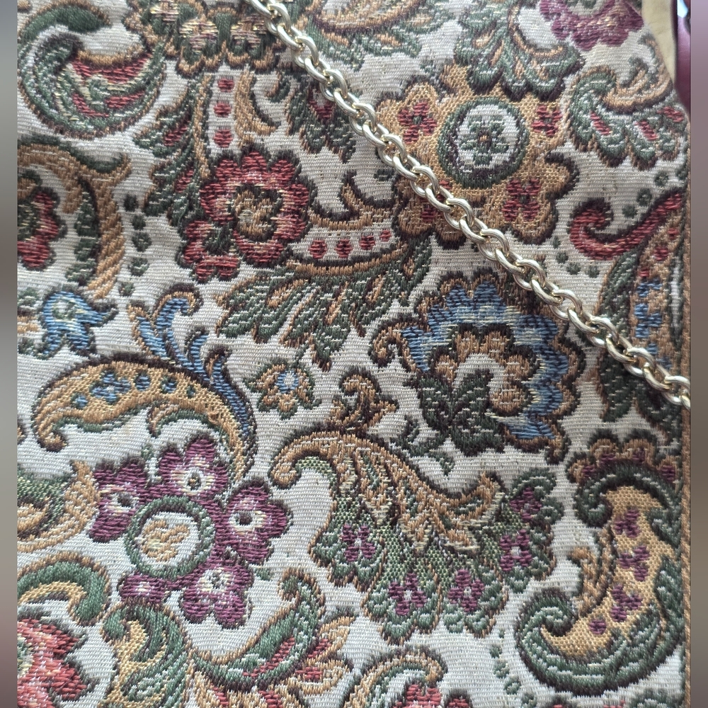 Vintage Walborg Floral Tapestry Handbag Made In Italy - Picture 9 of 10